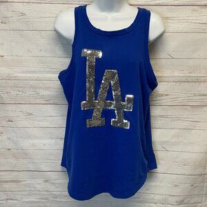 Pink Victoria's Secret Bling L.A. Dodgers Tank Top Rare!